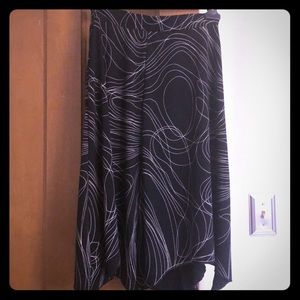 Nine West Black Scribble Skirt Size M